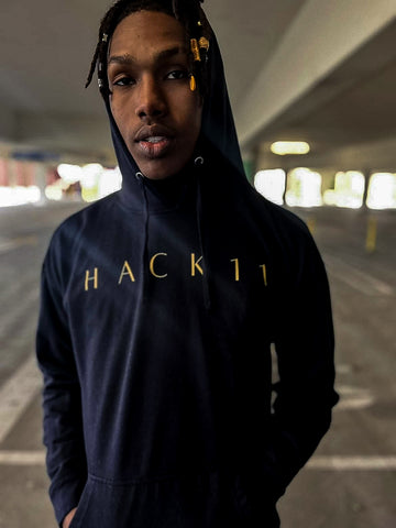 "Foreign" Gold/Navy Blue Hoodie