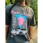 "Night Shifter" Faded Black Tee