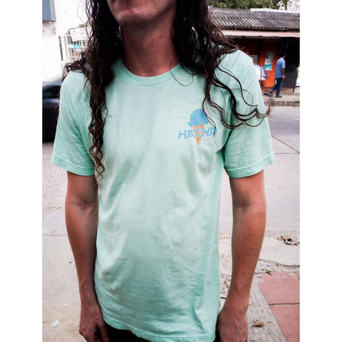 "Waffle Cone" Turquoise/Mint Tee