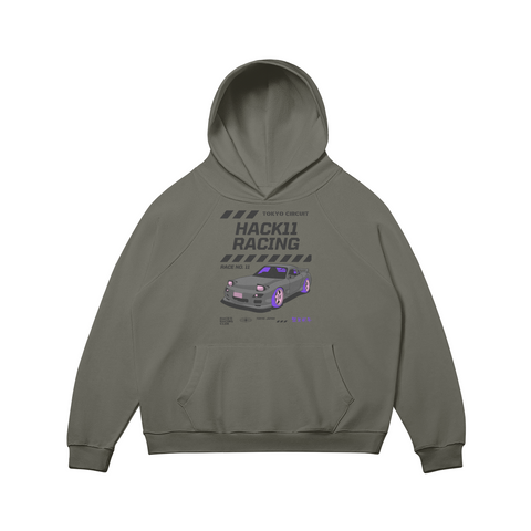 "Hack11 Racing" Charcoal Gray Hoodie